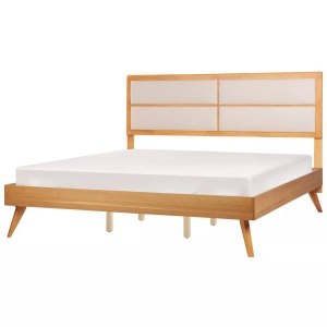 Beliani, Bett mit Lattenrost aus MDF-Platte Retro POISSY Bett mit Lattenrost aus MDF-Platte Retro POISSY
