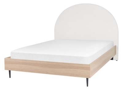 Beliani, Bett mit Lattenrost aus Polyester Modern MILLAY Bett mit Lattenrost aus Polyester Modern MILLAY