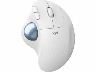 Logitech, LOGITECH Ergo M575 - Maus (Weiss), Logitech ERGO M575 Trackball Funk Optisch Weiß 5 Tasten 2000 dpi Ergonomisch