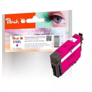 Peach, Peach Tintenpatrone magenta kompatibel zu Epson T1633, T163, Peach E16 XLm Druckerpatrone XL ma ersetzt Epson No. 16XL m, C13T16334010 für z.B. Epson WorkForce WF -2010 W, Epson WorkForce WF -2500