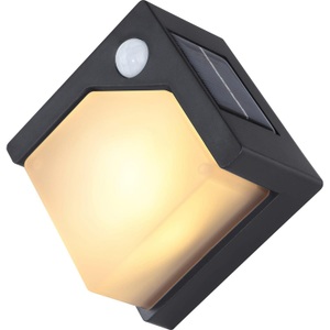 mutoni light, Solarleuchte Kunststoff schwarz 8xLED, Solarleuchte Kunststoff schwarz 8xLED satiniert schwarz