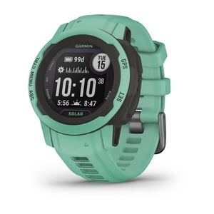 Garmin, GARMIN Instinct 2S Solar - GPS-Smartwatch (112-180 mm, Silikon, Grün), Garmin Instinct 2S Solar Sportuhr
