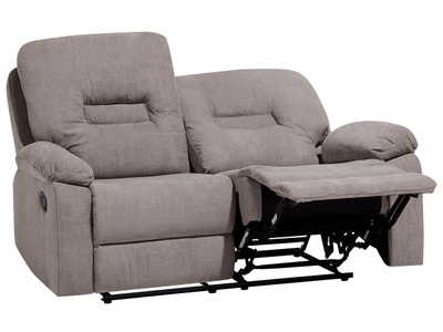 Beliani, Beliani 2-Sitzer Sofa Polsterbezug taupe verstellbar BERGEN, Beliani - 2 Sitzer Sofa aus Polyester Modern BERGEN, One Size, Taupe