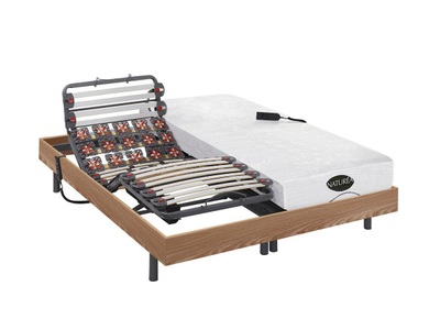 NATUREA, Matratzen elektrischer Lattenrost 2erSet Memory Schaum DAMYSOS OKINMotoren Eiche Matratzen elektrischer Lattenrost 2erSet Memory Schaum DAMYSOS OKINMotoren Eiche, 