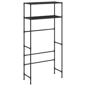 vidaXL, vidaXL Waschmaschinenregal 2 Ebenen Schwarz 69x28x143 cm Eisen, vidaXL Waschmaschinenregal 2 Ablagen Schwarz 69x28x143 cm Eisen