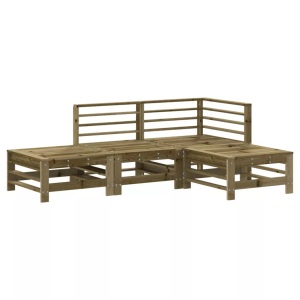 vidaXL, vidaXL 4-tlg. Garten-Lounge-Set Kiefernholz Imprägniert, vidaXL 4-tlg. Garten-Lounge-Set Kiefernholz Imprägniert