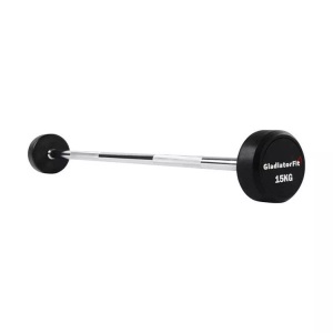 Gladiatorfit, GladiatorFit Langhantel Gummi : 15 KG Langhantel, GladiatorFit - Langhantel Gummi, 15 kg, Multicolor