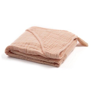 OrganicEra, OrganicEra Kapuzen-Handtuch MUSLIN in lachs, Kapuzen-Handtuch MUSLIN in lachs