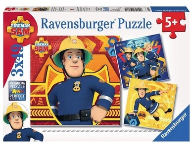 Ravensburger, Ravensburger Puzzle 3x49 - Feuerwehrmann Sam: Bei Gefahr Sam rufen, Bei Gefahr Sam rufen. Puzzle 3 x 49 Teile