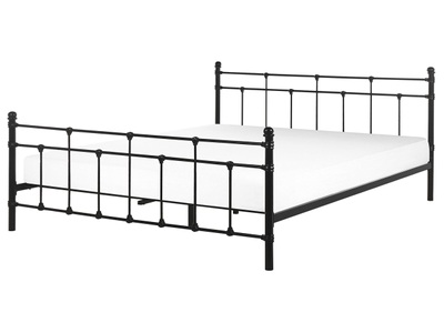 Beliani, Bett mit Lattenrost aus Metall Retro LYNX Bett mit Lattenrost aus Metall Retro LYNX