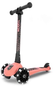 Scoot and Ride, Scoot and Ride Highwaykick 3 LED Scooter rosa, Scoot and Ride - Mini Highwaykick 3 LED Peach, Multicolor, One Size
