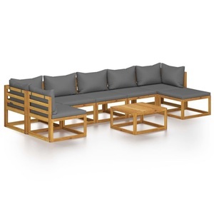 vidaXL, vidaXL 8-tlg. Garten-Lounge-Set mit Auflagen Massivholz Akazie, 