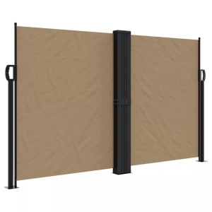 vidaXL, vidaXL Seitenmarkise Ausziehbar Taupe 140x600 cm, vidaXL Seitenmarkise Ausziehbar Taupe 140x600 cm