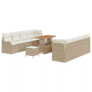 vidaXL, VidaXL - Garten-sofa poly-rattan, One Size, Beige