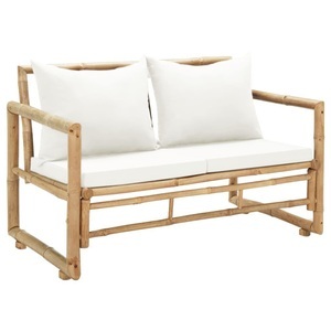 Diverse Hardware, 2-Sitzer Gartensofa mit Polstern Bambus