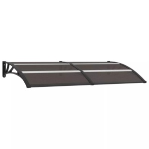 vidaXL, vidaXL Türvordach Schwarz 200×80 cm PC, vidaXL Vordach Schwarz 200x75 cm PC