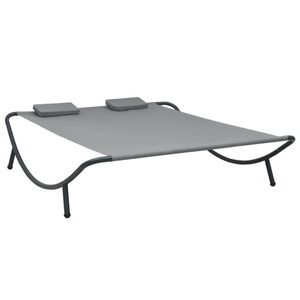 Diverse Hardware, Outdoor-Loungebett Stoff Anthrazit