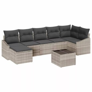 vidaXL, VidaXL - Garten-sofa poly-rattan, One Size, Grau