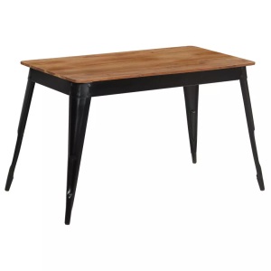 Diverse Hardware, Esstisch Akazienholz Massiv und Stahl 120 x 60 x 76 cm, vidaXL Esstisch Akazienholz Massiv und Stahl 120 x 60 x 76 cm