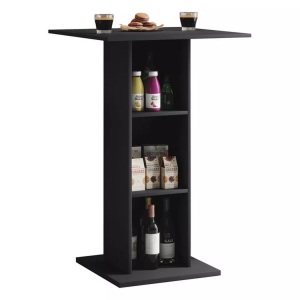 MID.YOU, MID.YOU Bartisch in holzwerkstoff 70/70/108 cm , Standos , Schwarz , 70x108 cm , melaminharzbeschichtet,Nachbildung , 000657015403, VCM - Holz Bartisch Tresen Stehtisch Bistrotisch Bartresen hoher Tisch Standos, 70 CM, Schwarz