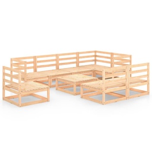 vidaXL, vidaXL 9-tlg. Garten-Lounge-Set Massivholz Kiefer