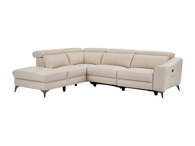Vente-unique, Ecksofa mit elektrischer Relaxfunktion - Ecke links - Leder - Cremefarben - FORLO Ecksofa mit elektrischer Relaxfunktion - Ecke links - Leder - Cremefarben - FORLO, Vente-unique - Ecksofa mit elektrischer Relaxfunktion - Ecke links - Leder - Cremefarben - FORLO, One Size, Beige