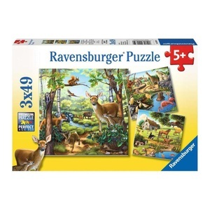 Ravensburger, RAVENSBURGER Puzzle 3x49 Teile Wald-Zoo-Haustiere, Ravensburger Kinderpuzzle - 09265 Wald-/Zoo-/Haustiere - Puzzle für Kinder ab 5 Jahren mit 3x49 Teilen