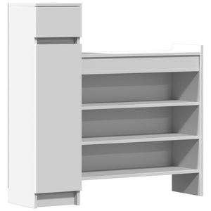 vidaXL, vidaXL Schuhschrank Weiß 100,5x28x100 cm Holzwerkstoff
