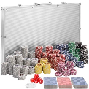 TecTake, Pokerset inkl. Aluminiumkoffer Silber, Tectake - Pokerset inkl. Aluminiumkoffer, Silber