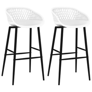 vidaXL, vidaXL Barhocker 2 Stk. Weiß