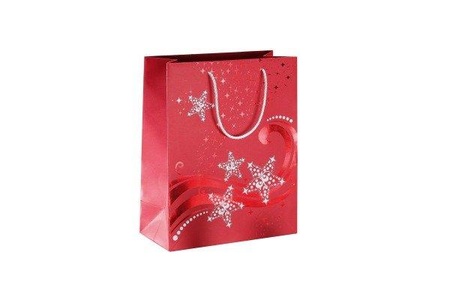 undefined, Sigel GT108 Papiertüte Rot, Silber, SIGEL Geschenktasche Wave GT108 175x230x100mm 3 Stk.