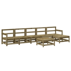 vidaXL, vidaXL 7-tlg. Garten-Lounge-Set Kiefernholz Imprägniert, vidaXL 7-tlg. Garten-Lounge-Set Kiefernholz Imprägniert