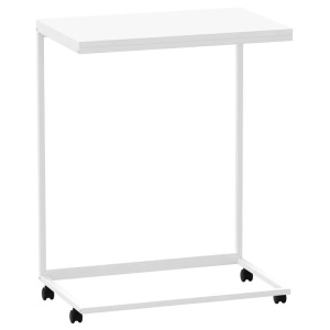 vidaXL, vidaXL Beistelltisch mit Rollen Weiß 55x35x70 cm Holzwerkstoff, vidaXL Beistelltisch mit Rollen Weiß 55x35x70 cm Holzwerkstoff