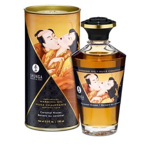 Shunga, Aphrodisiac Oil, Aphrodisiac Warming Oil Caramel Kisses