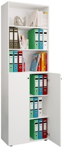 VCM, Büroschrank Bücher Ordner Aktenschrank Büromöbel Schrank Lona 6-fach Drehtüren Regal Unisex Weiss ONE SIZE