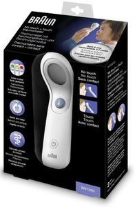 Braun, Braun BNT300WE Fieberthermometer Mit LED Beleuchtung, BRAUN BNT 300 - Digitale Fieberthermometer (Weiss)