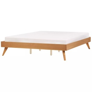 Beliani, Bett mit Lattenrost aus MDF-Platte Retro BERRIC Bett mit Lattenrost aus MDF-Platte Retro BERRIC