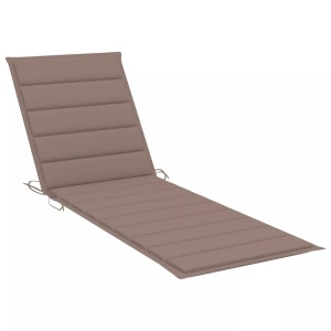 vidaXL, vidaXL Sonnenliegen-Auflage Taupe 200x60x4 cm Stoff, vidaXL Sonnenliegen-Auflage Taupe 200x60x3 cm Oxford-Gewebe