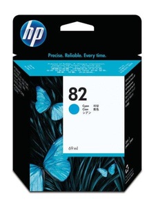 Hp, Original Tintenpatrone cyan HP No. 82, C4911A, Hewlett Packard Tintenpatrone, blau, No.82, C4911A, (69 ml)