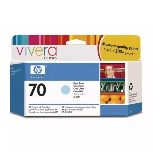 Hp, HP 70 Cyan hell Tintenpatrone, 130 ml, Hewlett Packard Tintenpatrone, hell-blau, No.70, C9390A, (130ml)