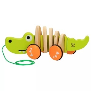 Hape, HAPE Nachzieh-Spielzeug Krokodil, Ziehtier Krokodil CROC aus Holz