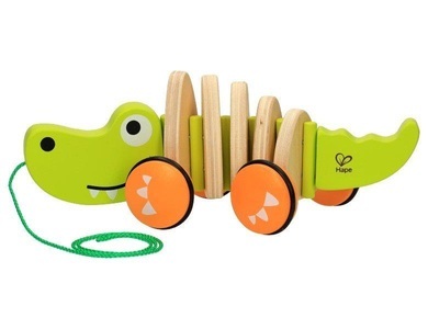Hape, HAPE Nachzieh-Spielzeug Krokodil, Ziehtier Krokodil CROC aus Holz