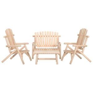 vidaXL, vidaXL 4-tlg. Garten-Lounge-Set Massivholz Fichte, vidaXL 4-tlg. Garten-Lounge-Set Massivholz Fichte