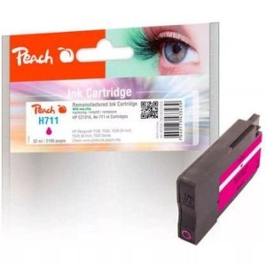 Peach, Peach Tintenpatrone magenta kompatibel zu HP No. 711, CZ131AE, Peach HP 711 M Druckerpatrone ma ersetzt HP No. 711 M, CZ131AE für z.B. HP DesignJet T 120, HP DesignJet T 520, HP DesignJet T 520 24 Inch