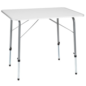 TecTake, Camping Klapptisch Höhenverstellbar 80x60x68cm Unisex Grau 60 cm, Tectake - Camping Klapptisch höhenverstellbar 80x60x68cm, 60 cm, Grau