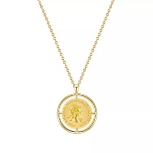 Glanzstücke München, Kette mit Anhänger Sterling Silber gelbvergoldet, Glanzstücke München - Halskette, 45cm, Gold