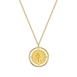 Glanzstücke München, Kette mit Anhänger Sterling Silber gelbvergoldet, Glanzstücke München - Halskette, 45cm, Gold