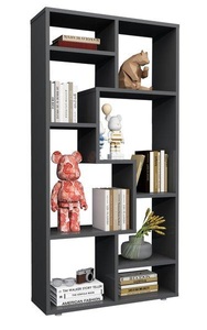 VCM, Holz Standregal Bücherregal Medienregal Aufbewahrung Raumteiler Deko Regal Lanisa M Holz Standregal Bücherregal Medienregal Aufbewahrung Raumteiler Deko Regal Lanisa M, VCM - Holz Standregal Bücherregal Medienregal Aufbewahrung Raumteiler Deko Regal Lanisa M, 58cm, Anthrazit