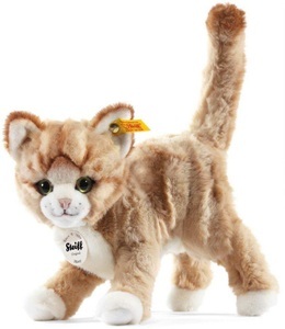 Steiff, STEIFF Kuscheltier Mizzy Katze blond 25 cm gestromelt, Steiff - Mizzy Katze 25 blond gestromelt stehend