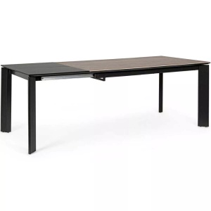 mutoni lifestyle, Ausziehtisch Briva grau-schwarz 160-220x90, Ausziehtisch Briva grau-schwarz 160-220x90